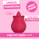 vibrador com estimulador de clitóris em formato de língua