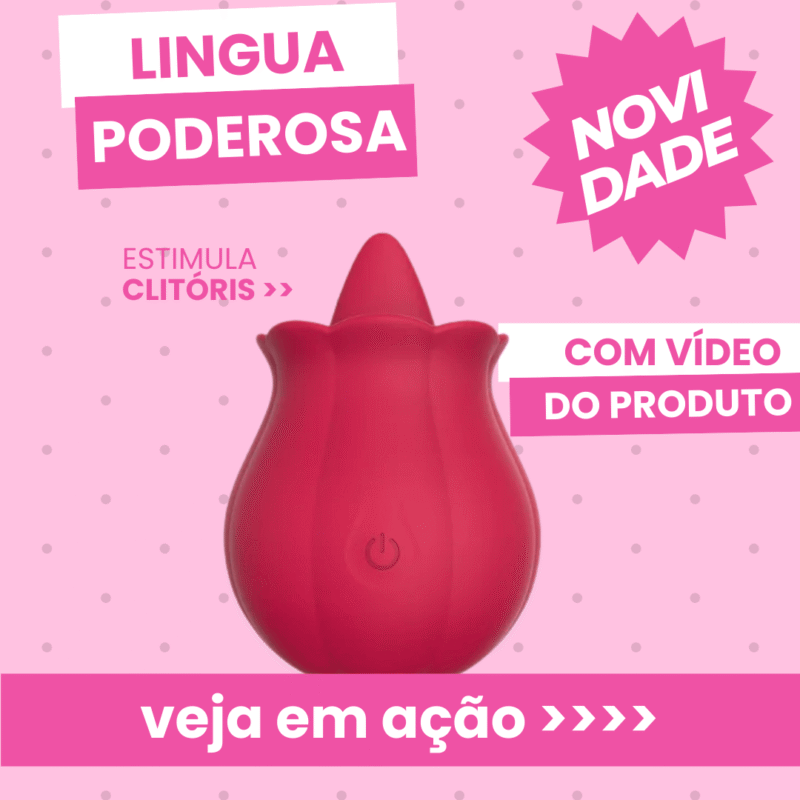 vibrador com estimulador de clitóris em formato de língua