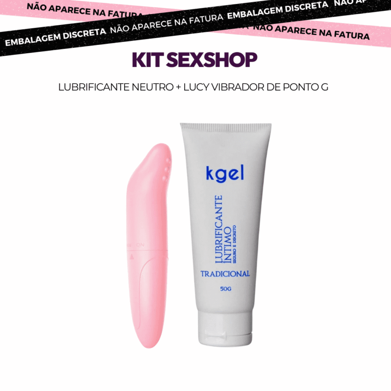 kit sexshop vibrador lucy + lubrificante neutro kgel