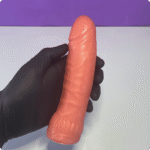 pênis prótese realística 16,7 x 3,7cm borracha maciça
