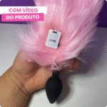 plug anal p silicone de cauda com led