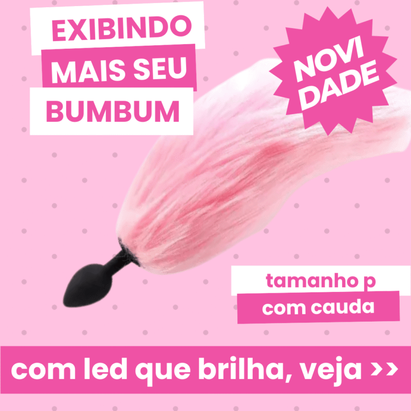 plug anal p silicone de cauda com led