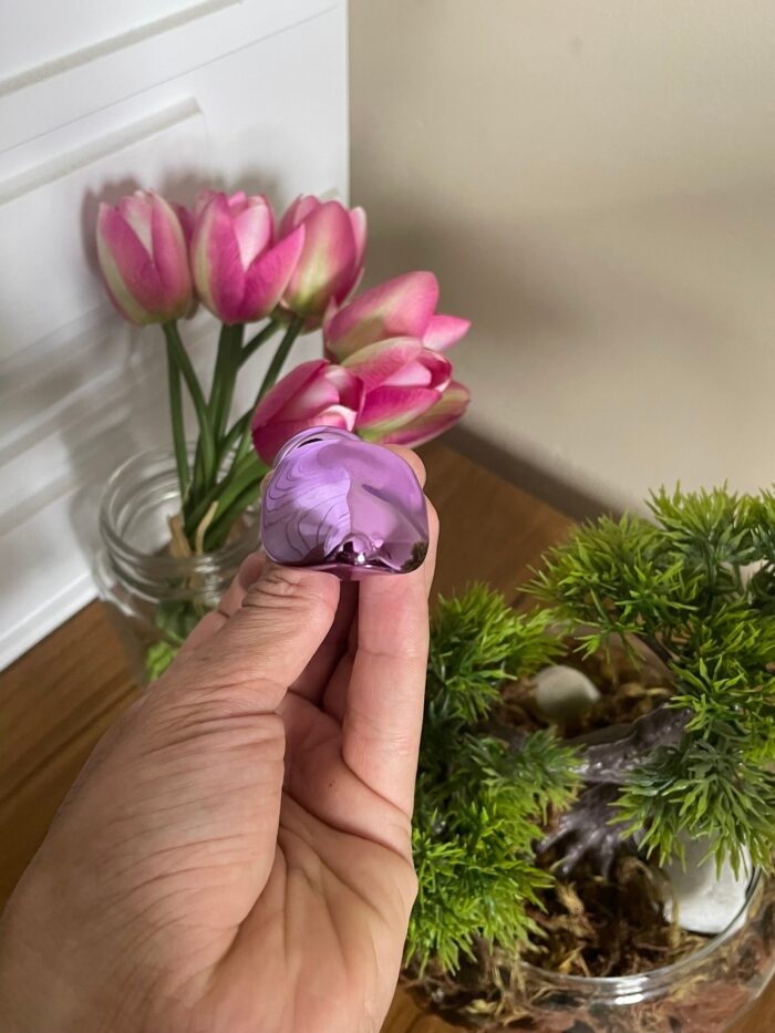 plug anal pênis metalizado 8,2 x 2,86cm com pedra