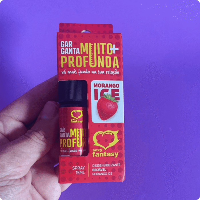 garganta muito mais profunda dessensibilizante de garganta em spray beijável morango ice 15ml