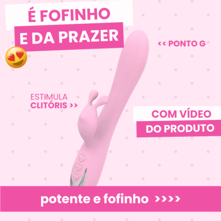 zoey vibrador fofo rabbit com estimulador de clitóris