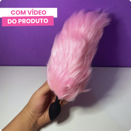 plug anal p silicone de cauda com led