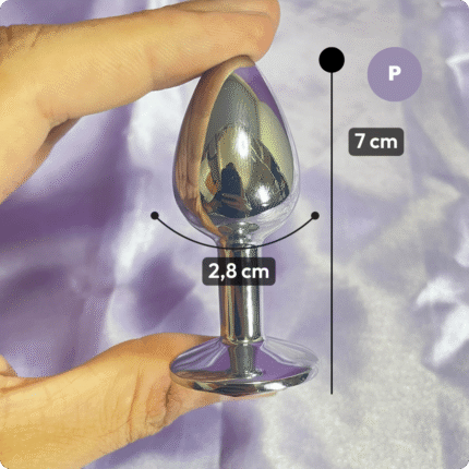 plug anal p cristal arredondado