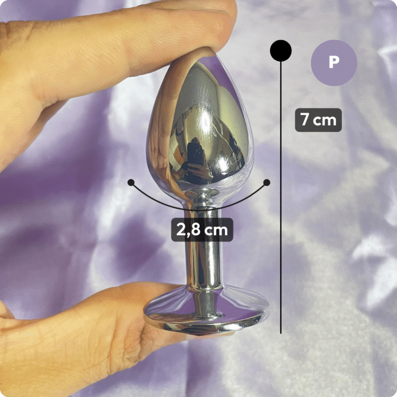 plug anal p cristal arredondado