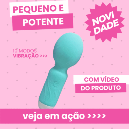 mini vibrador varinha magico com 10 modos de vibração