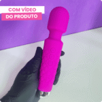 vibrador varinha mágica com 20 modos de vibração recarregável