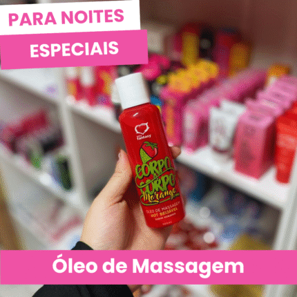 Óleo de massagem beijável hot corpo a corpo morango