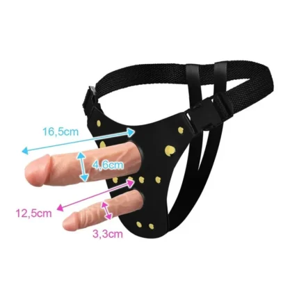 cinta peniana dupla penis ativa com prótese realistica