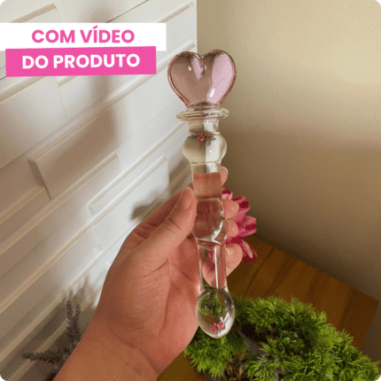 penetrador de vidro escalonado coração