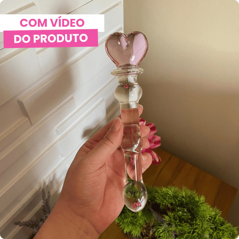 penetrador de vidro escalonado coração
