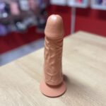 pênis prótese realística 20 x 5 com escroto e ventosa