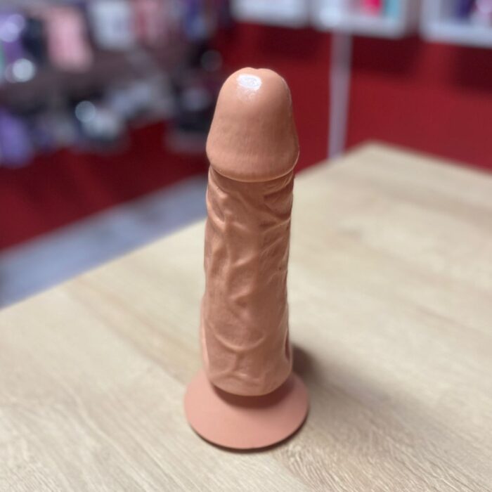 pênis prótese realística 20 x 5 com escroto e ventosa
