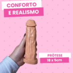pênis prótese realistica 18 x 5cm maciço