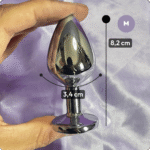plug anal m cristal arredondado