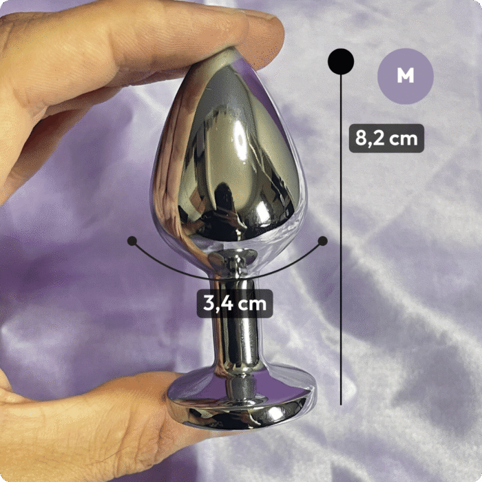 plug anal m cristal arredondado