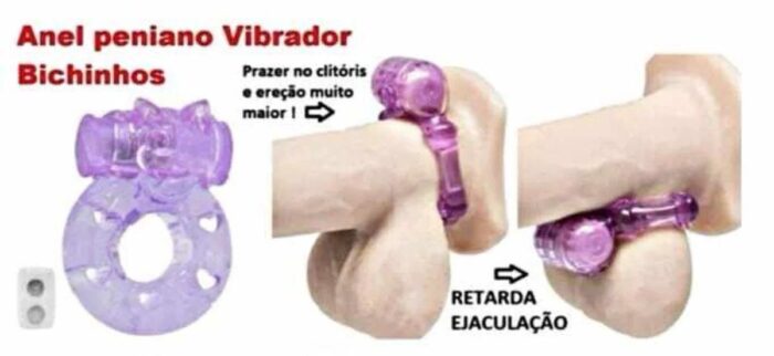 anel peniano com vibrador estimulador clitoriano