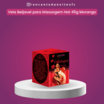 vela beijavel para massagem hot 45g morango