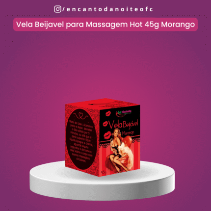 vela beijavel para massagem hot 45g morango