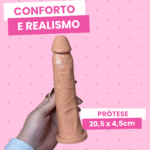 pênis prótese realística 20,5 x 4,5cm maciço