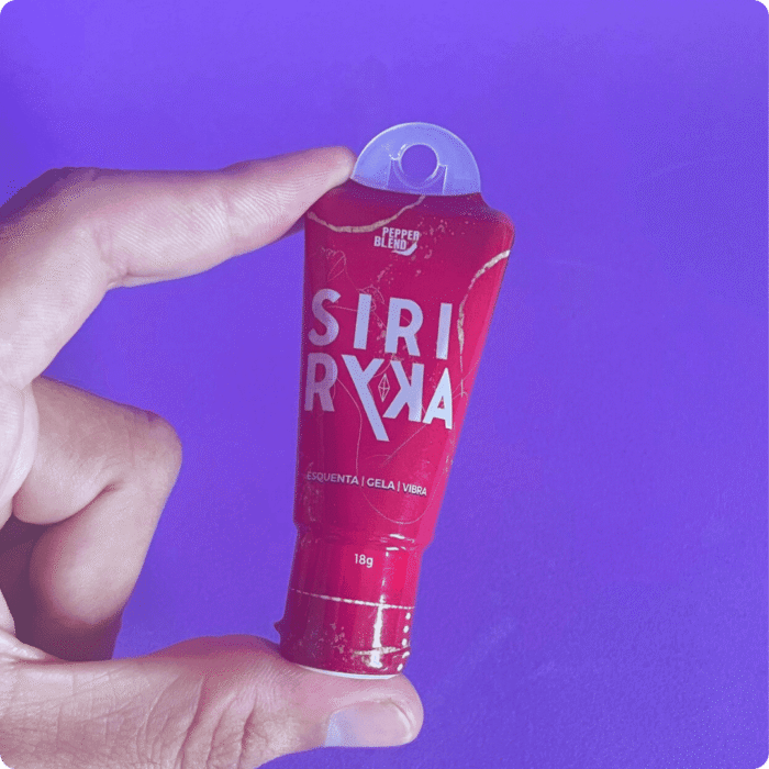 siriryka gel comestível esquenta, gela e vibra 18g