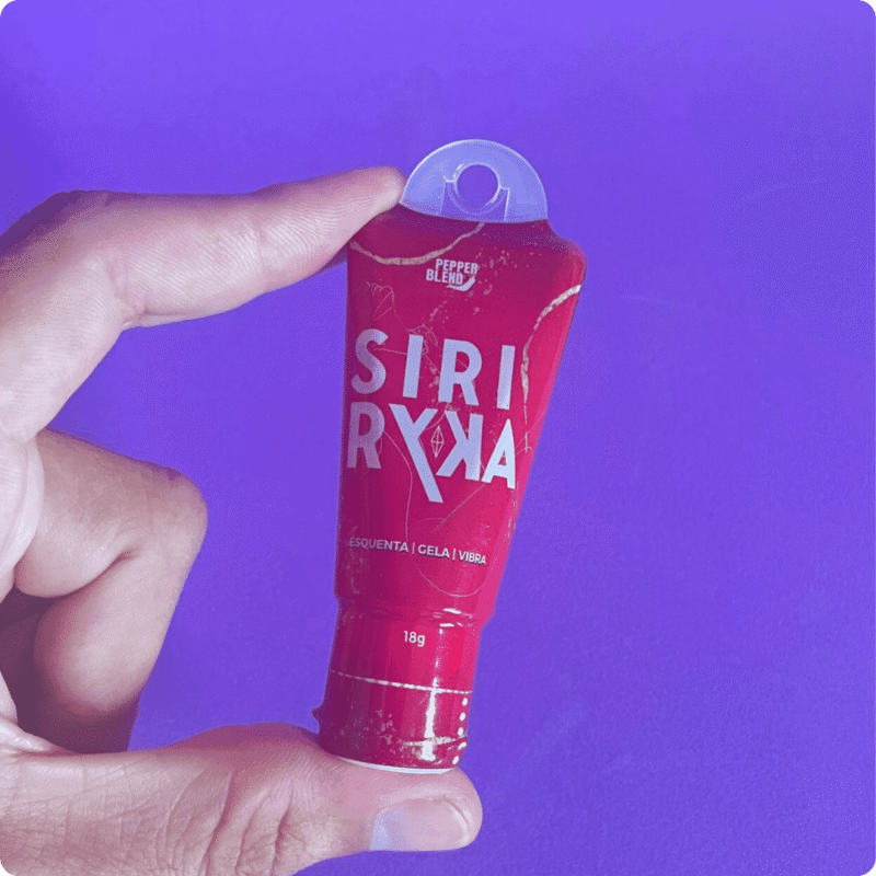 siriryka gel comestível esquenta, gela e vibra 18g