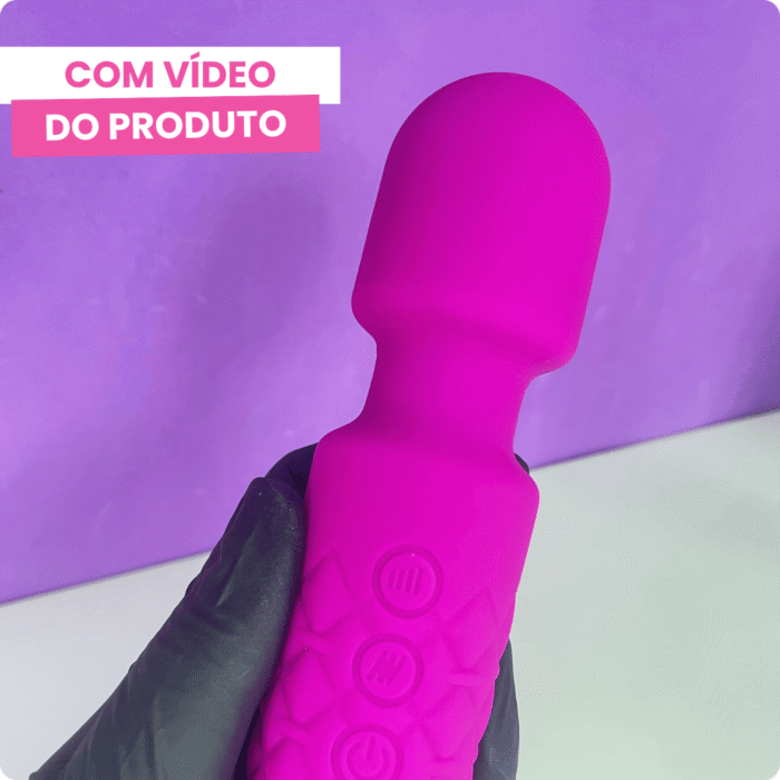 vibrador varinha mágica com 20 modos de vibração recarregável