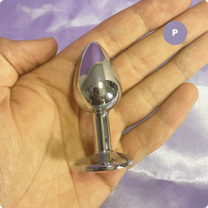 plug anal p cristal arredondado