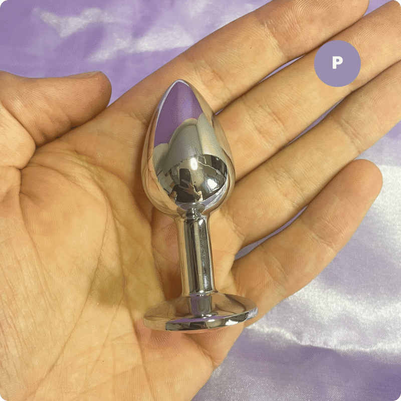 plug anal p cristal arredondado