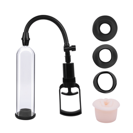 bomba peniana manual com 3 encaixes e vagina