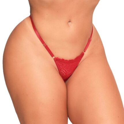 calcinha tailandesa fio dental strass vermelha me come