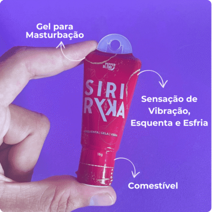 siriryka gel comestível esquenta, gela e vibra 18g