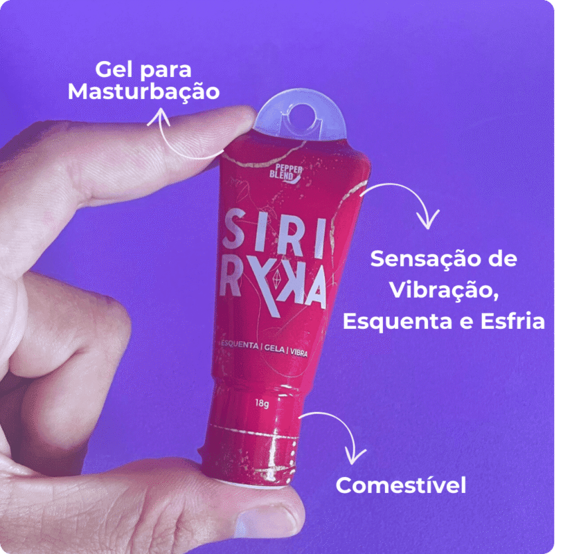 siriryka gel comestível esquenta, gela e vibra 18g