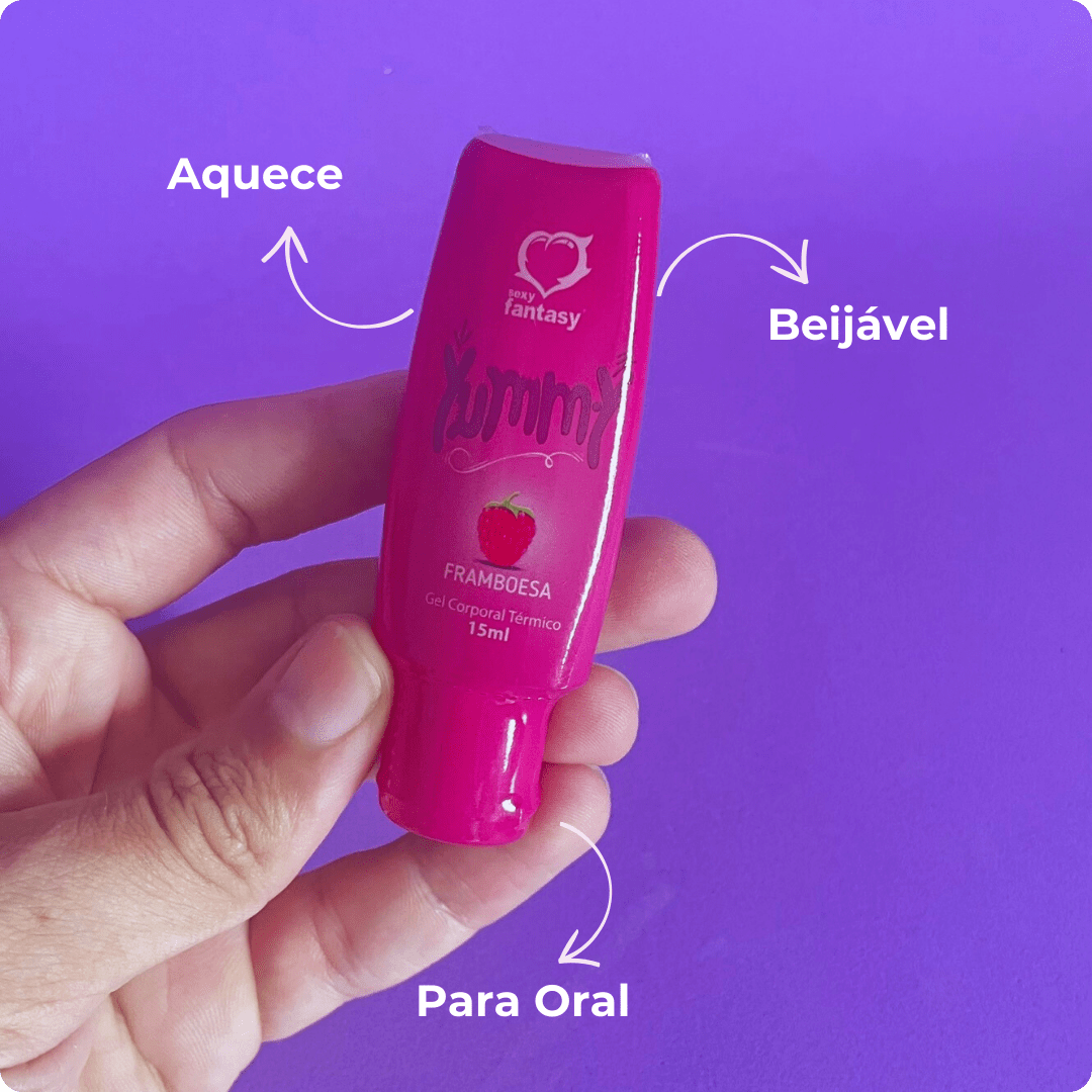 yummy gel térmico beijável yummy framboesa yummy gel térmico beijável yummy framboesa
