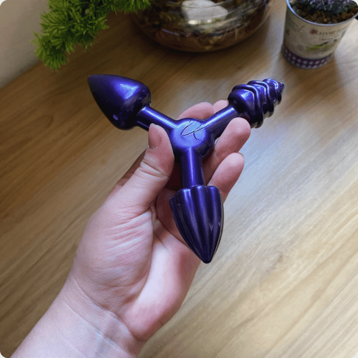 plug anal triplo com tamanhos e texturas diversas