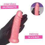 pênis prótese realística 14 x 3,4cm tortinho aromatizada