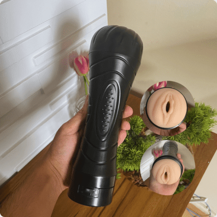 masturbador vagina com vibração formato lanterna