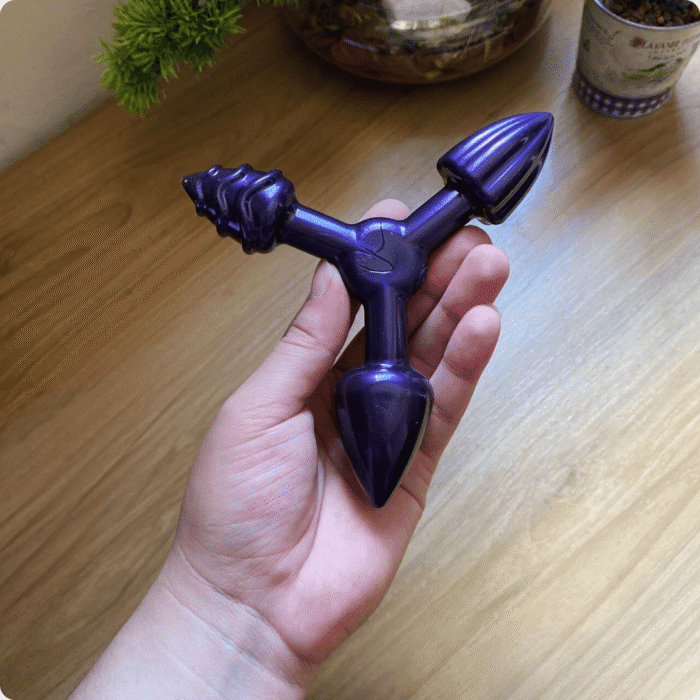 plug anal triplo com tamanhos e texturas diversas