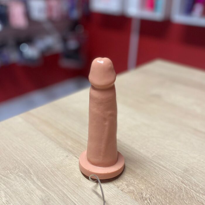 pênis prótese realistica 14 x 3,5cm com vibrador