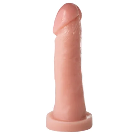 pênis prótese realístico de borracha maciça 15,5cm x 3,5cm