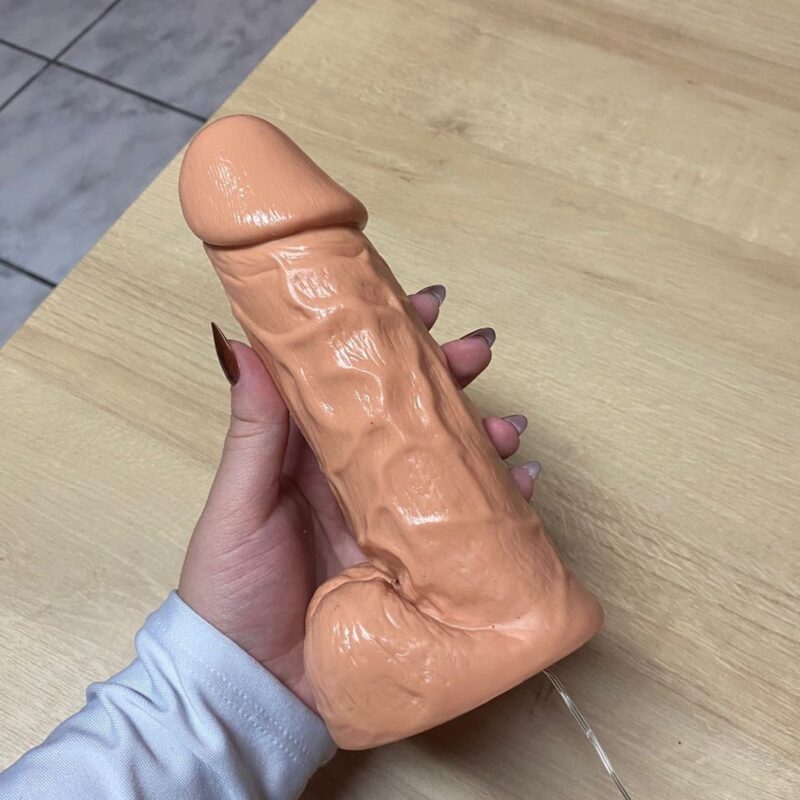 pênis prótese realística 20 x 5cm com vibrador