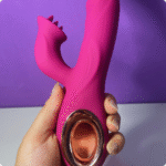 vibrador vai e vem com estimulador de clitóris emily