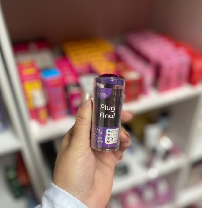 plug anal em abs com joia tamanho p roxo