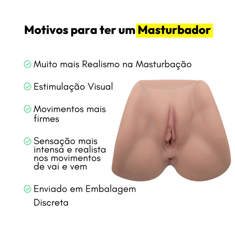 masturbador vagina e anus com vibrador
