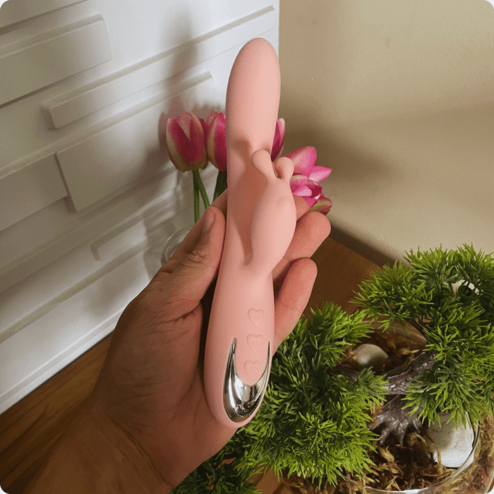 zoey vibrador fofo rabbit com estimulador de clitóris