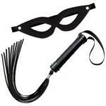 kit 1 chicote com 40cm e mascara tiazinha preto