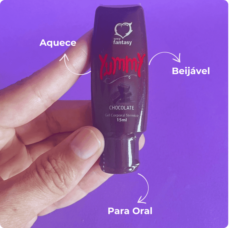 yummy gel térmico beijável yummy chocolate